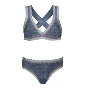 NEW PILY Q girls two piece bikini set in indie sky